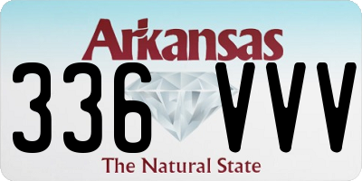AR license plate 336VVV