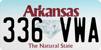 AR license plate 336VWA