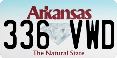AR license plate 336VWD