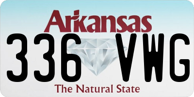 AR license plate 336VWG
