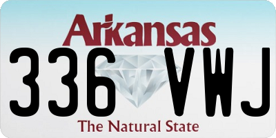 AR license plate 336VWJ