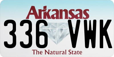 AR license plate 336VWK