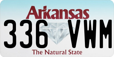 AR license plate 336VWM