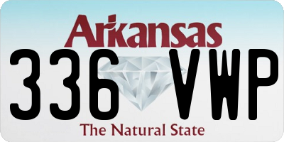 AR license plate 336VWP