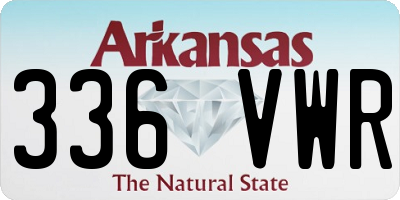 AR license plate 336VWR
