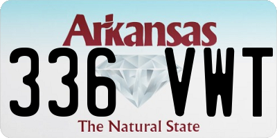 AR license plate 336VWT