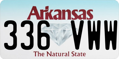 AR license plate 336VWW