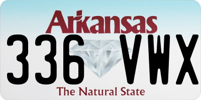 AR license plate 336VWX