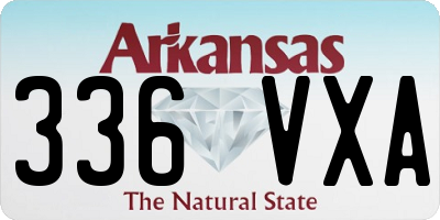 AR license plate 336VXA