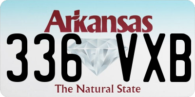 AR license plate 336VXB