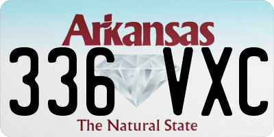 AR license plate 336VXC