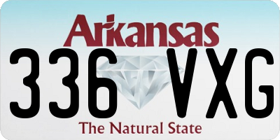 AR license plate 336VXG