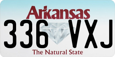 AR license plate 336VXJ