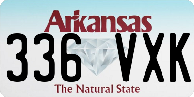 AR license plate 336VXK
