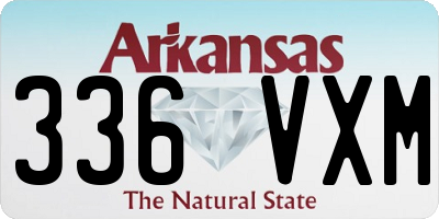 AR license plate 336VXM