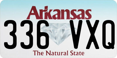 AR license plate 336VXQ
