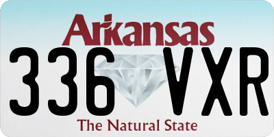 AR license plate 336VXR
