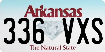 AR license plate 336VXS