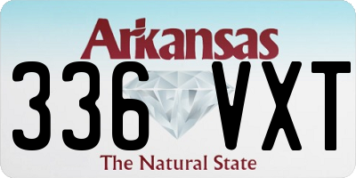 AR license plate 336VXT