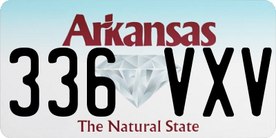 AR license plate 336VXV