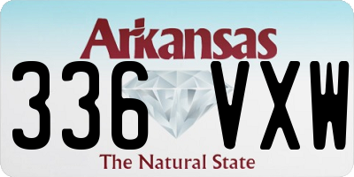 AR license plate 336VXW