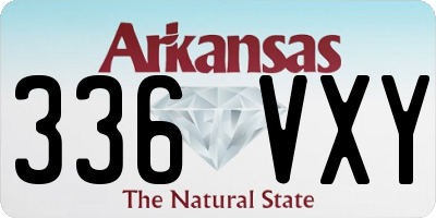 AR license plate 336VXY