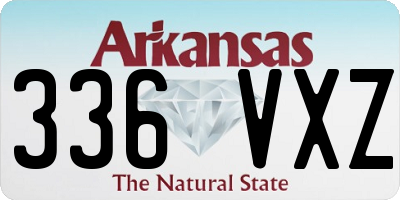 AR license plate 336VXZ