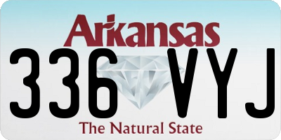AR license plate 336VYJ