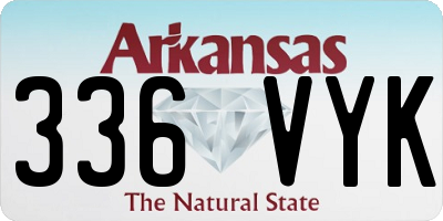 AR license plate 336VYK