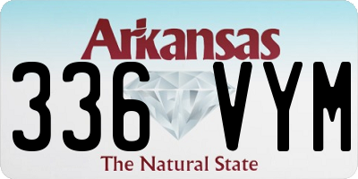 AR license plate 336VYM