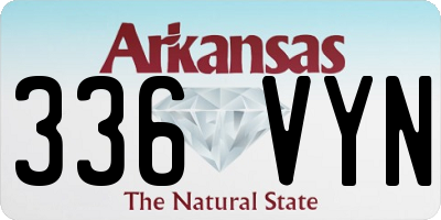 AR license plate 336VYN