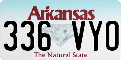 AR license plate 336VYO
