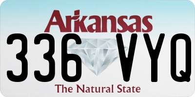 AR license plate 336VYQ