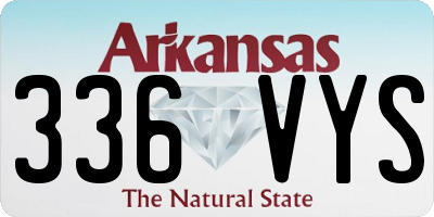 AR license plate 336VYS