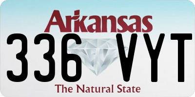 AR license plate 336VYT