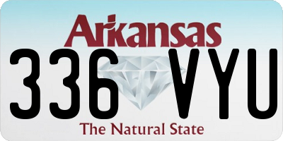 AR license plate 336VYU