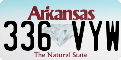 AR license plate 336VYW