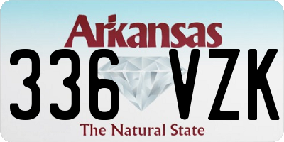 AR license plate 336VZK