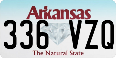 AR license plate 336VZQ