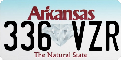 AR license plate 336VZR