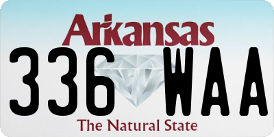 AR license plate 336WAA
