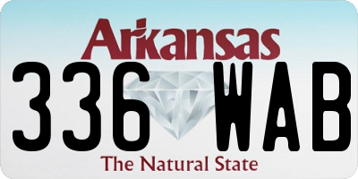 AR license plate 336WAB