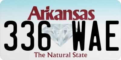 AR license plate 336WAE