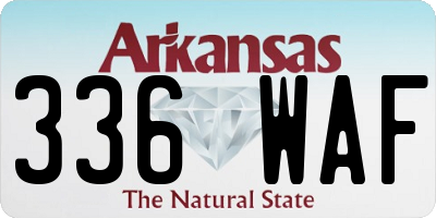 AR license plate 336WAF