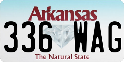 AR license plate 336WAG