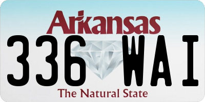 AR license plate 336WAI