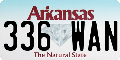 AR license plate 336WAN