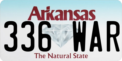 AR license plate 336WAR