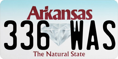 AR license plate 336WAS