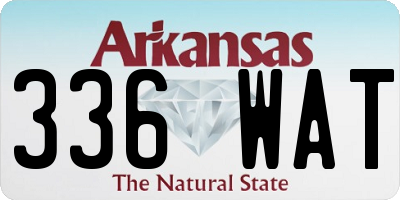 AR license plate 336WAT